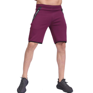 Мужские спортивные шорты для бега с эластичной резинкой на талии и карманами на молнии