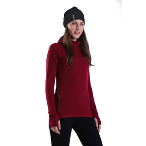 Женский пуловер для йоги, красный термофлисовый спортивный топ с длинным рукавом и карманом на молнии с отверстием для большого пальца